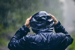Person in the rain