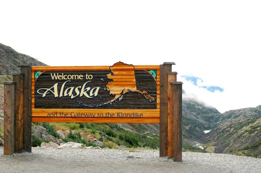 welcome to Alaska sign
